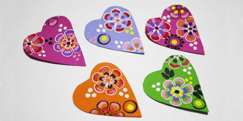 Fabric painting/printing on coloured backgrounds