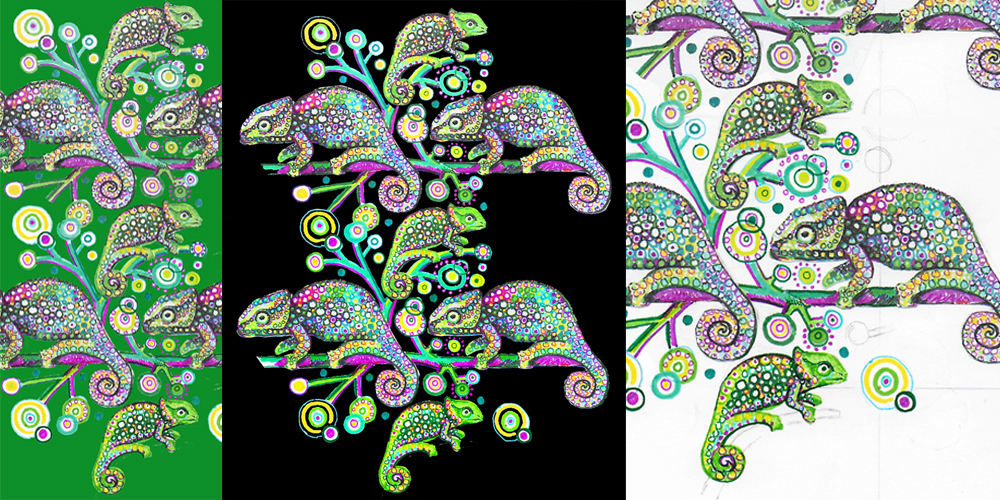 Chameleons repeat pattern