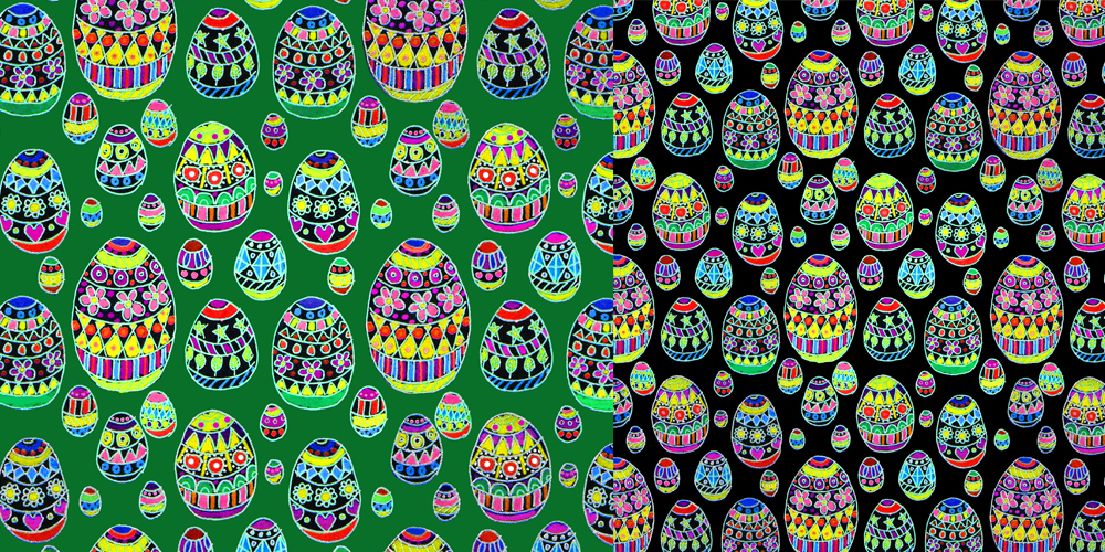 Easter Eggs repeat pattern